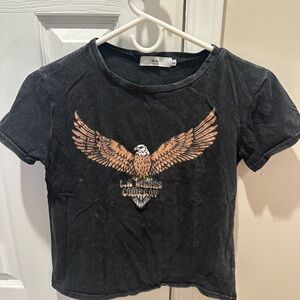Adika Black Distressed Tee